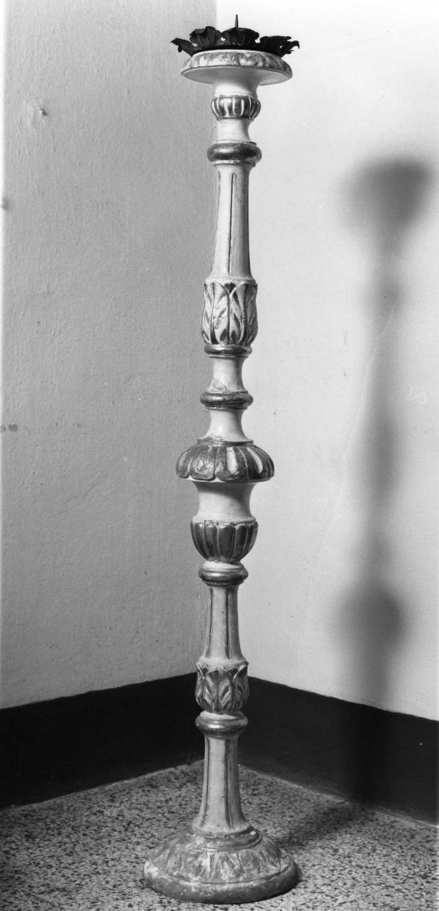 candeliere, serie - bottega toscana (fine/inizio secc. XVIII/ XIX)