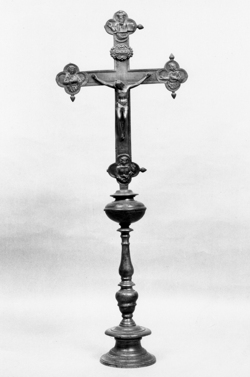 base per croce d'altare, insieme - bottega toscana (sec. XVII)