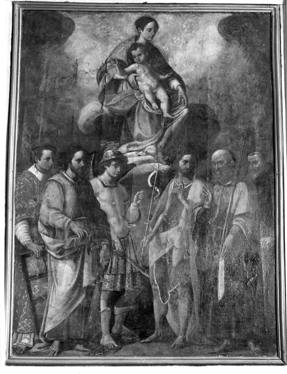 Madonna con Bambino e Santi (dipinto) di Gemignani Alessio (sec. XVII)