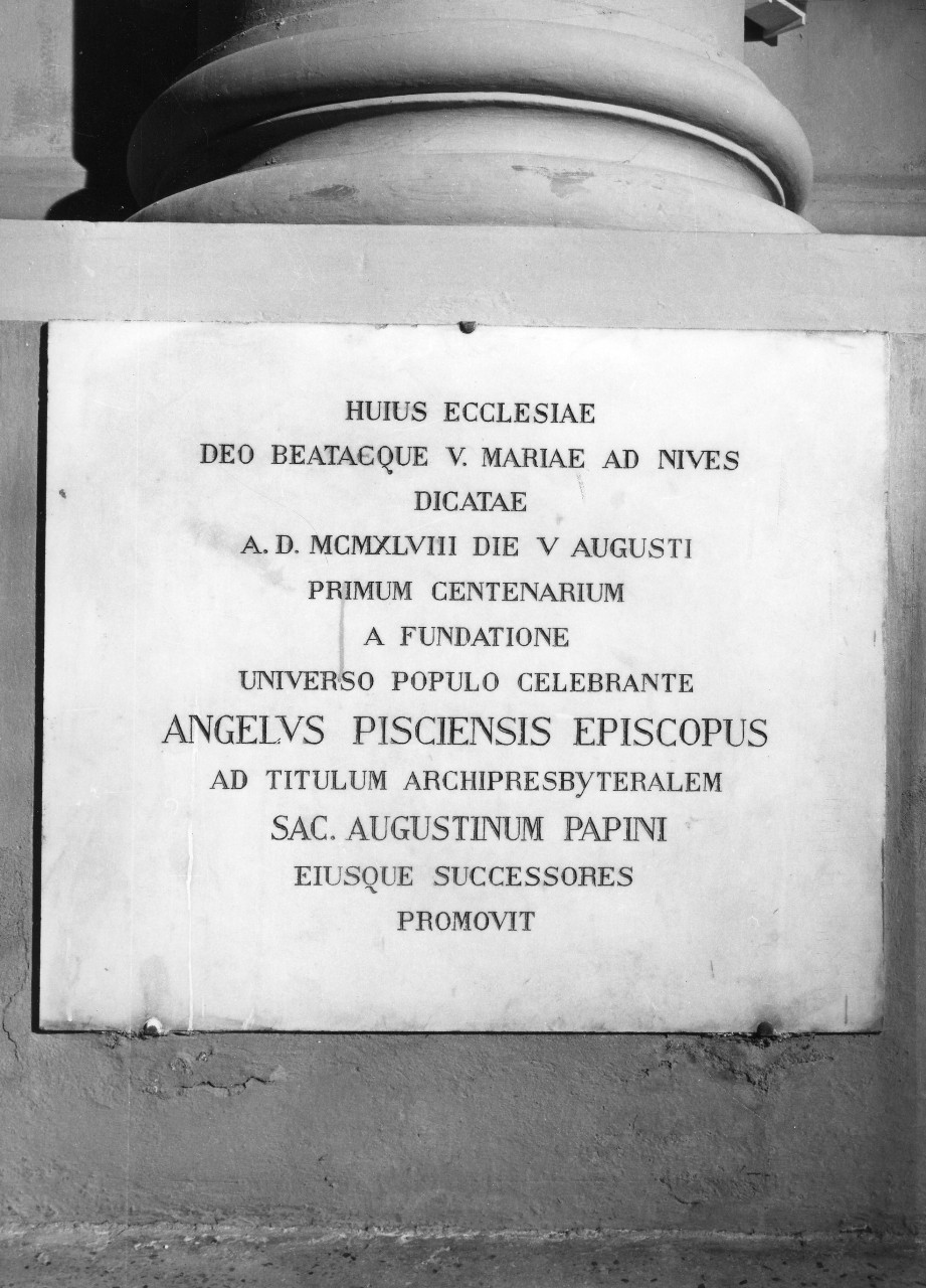 lapide documentaria - bottega toscana (sec. XX)