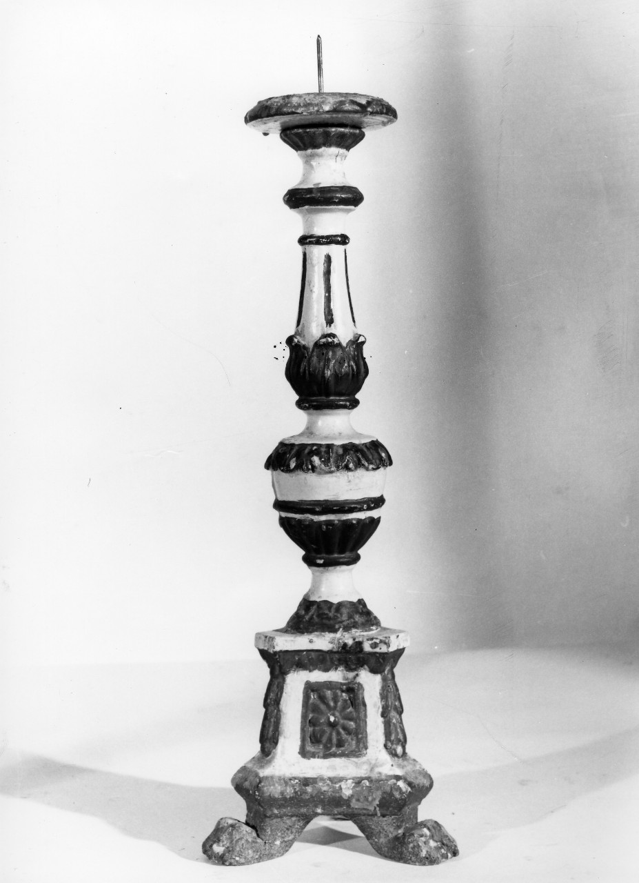 candeliere, serie - bottega toscana (fine/inizio secc. XVIII/ XIX)