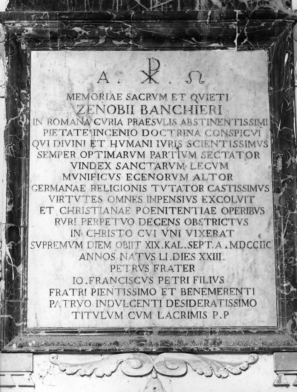 lapide commemorativa - bottega toscana (sec. XVIII)