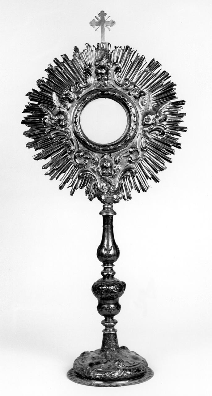 ostensorio - a raggiera - produzione toscana (primo quarto sec. XVIII)