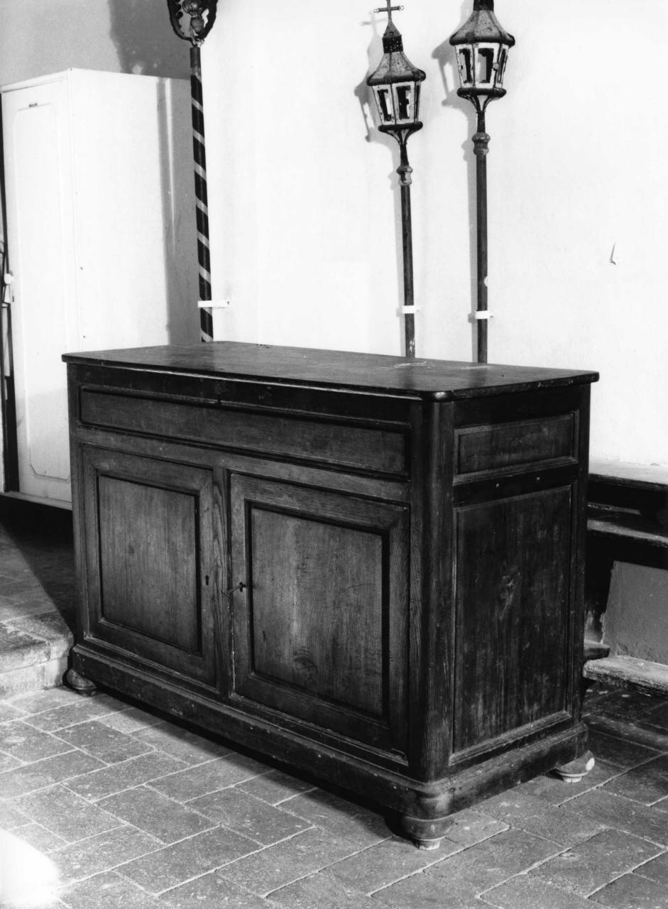 credenza, serie - bottega toscana (seconda metà sec. XIX)