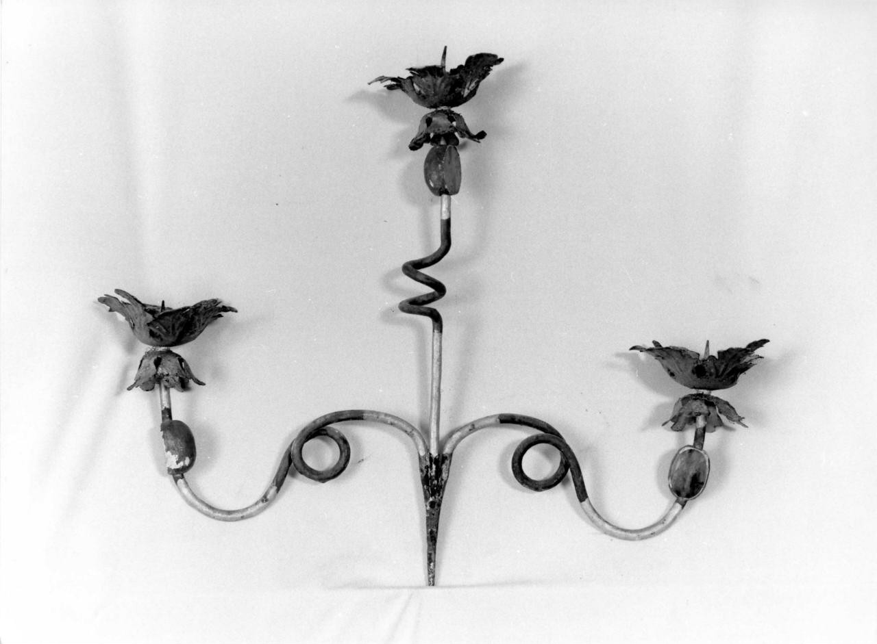 candeliere, elemento d'insieme - produzione toscana (fine/inizio secc. XVIII/ XIX)