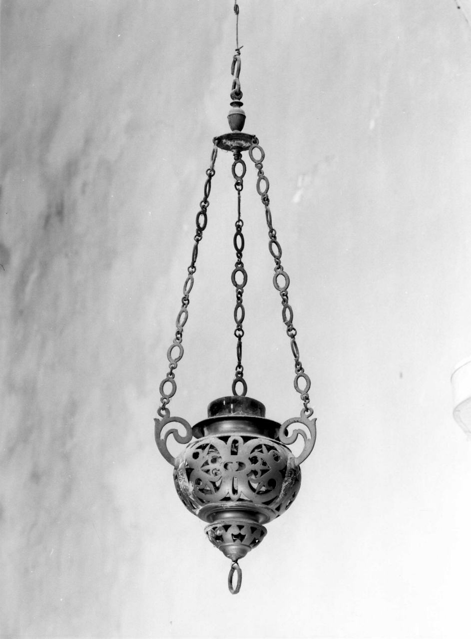 lampada pensile - produzione toscana (fine/inizio secc. XVII/ XVIII)