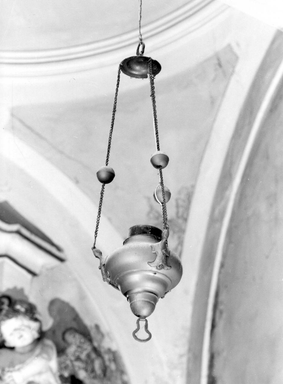 lampada pensile - produzione toscana (fine/inizio secc. XVII/ XVIII)