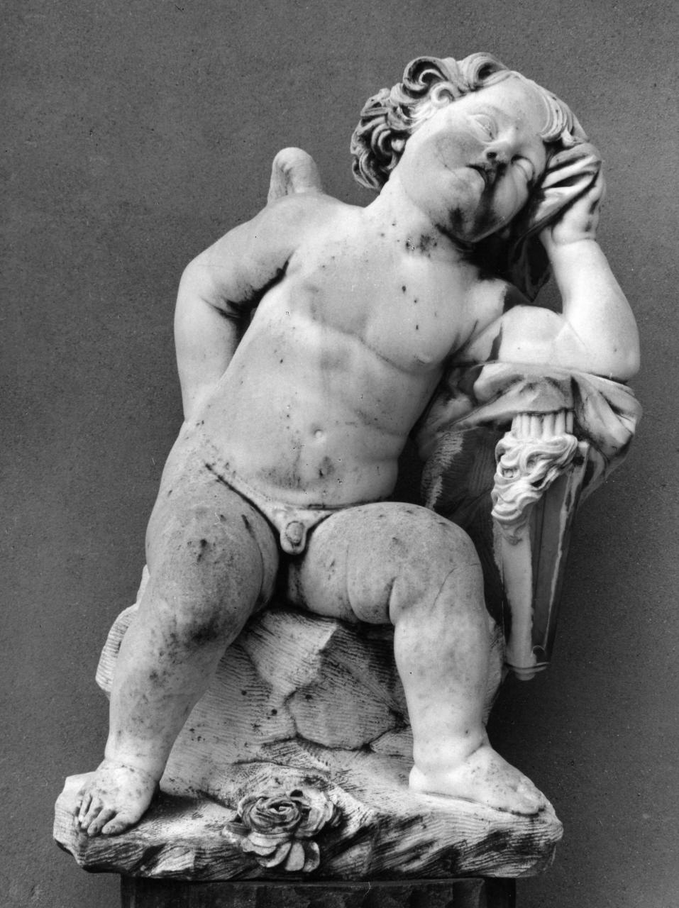 putto che dorme (scultura) di Barbieri Vittorio (sec. XVIII)
