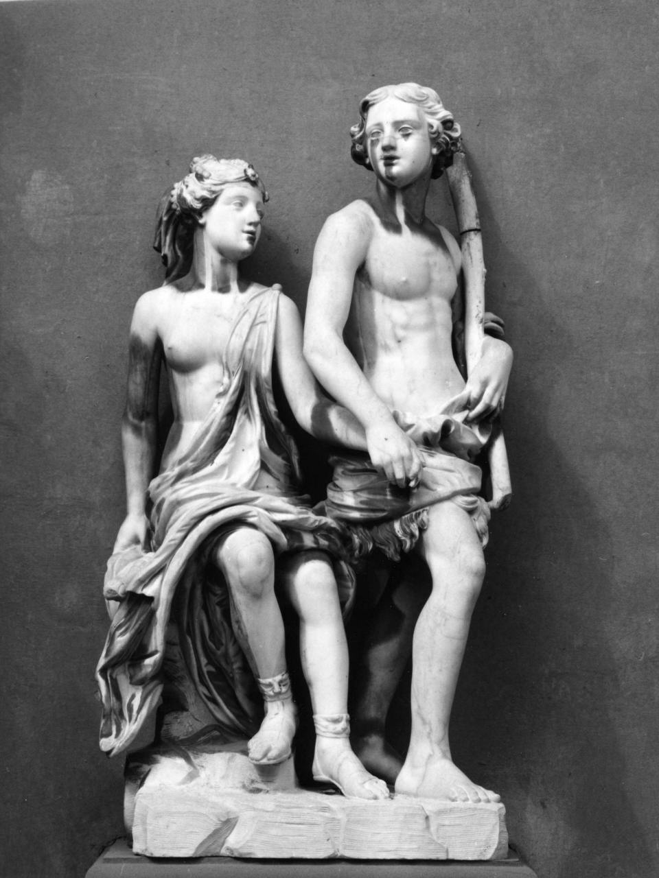 Paride ed Elena (scultura) di Barbieri Vittorio (sec. XVIII)