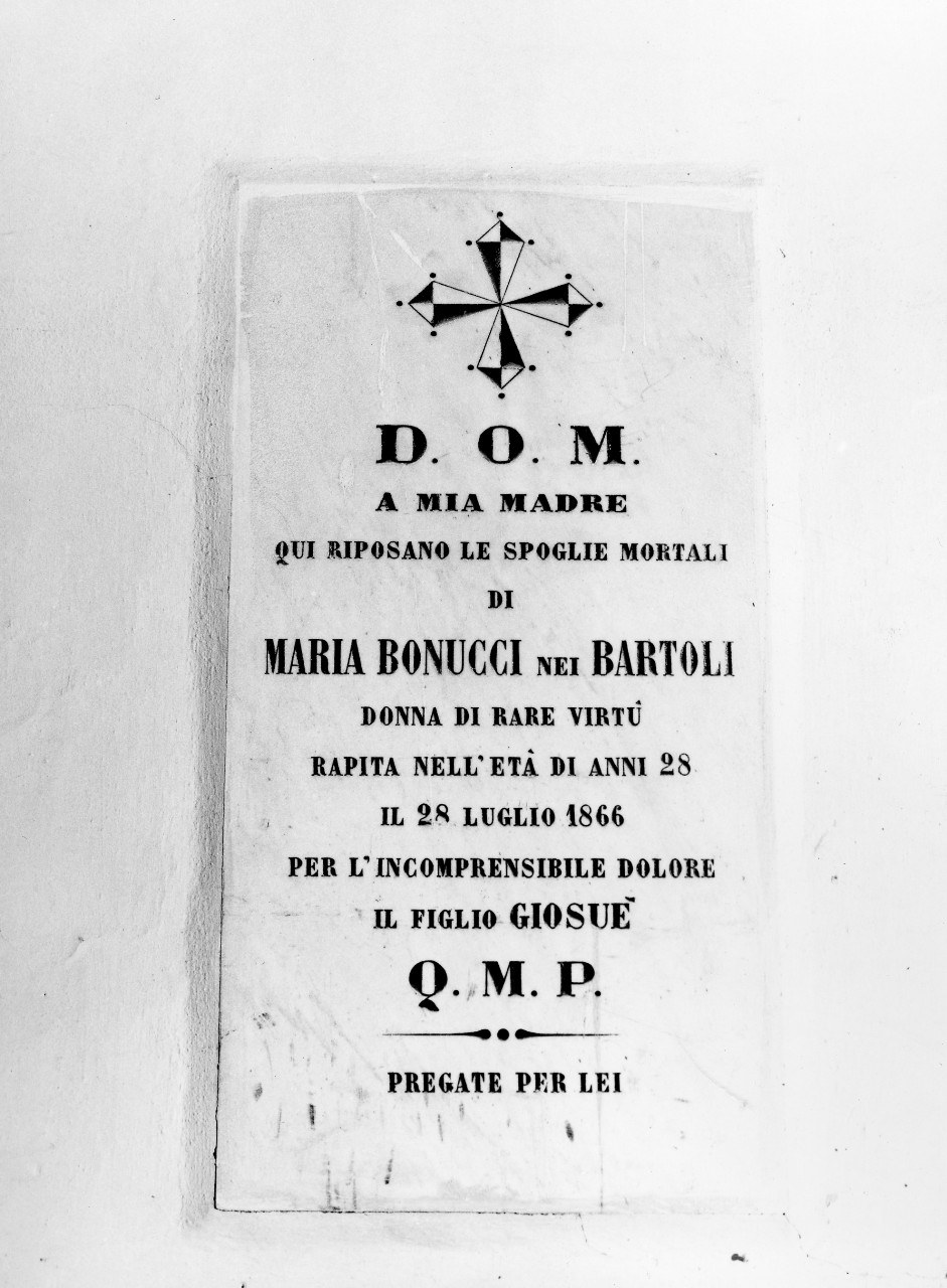 lapide tombale - bottega toscana (sec. XIX)