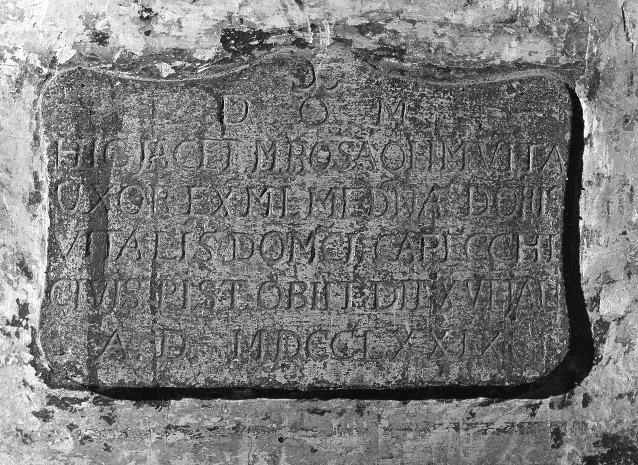 lapide - bottega toscana (sec. XVIII)