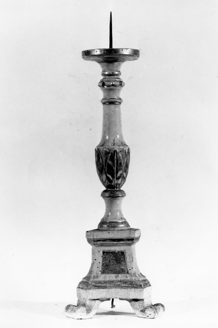 candeliere da chiesa, serie - bottega toscana (sec. XIX)