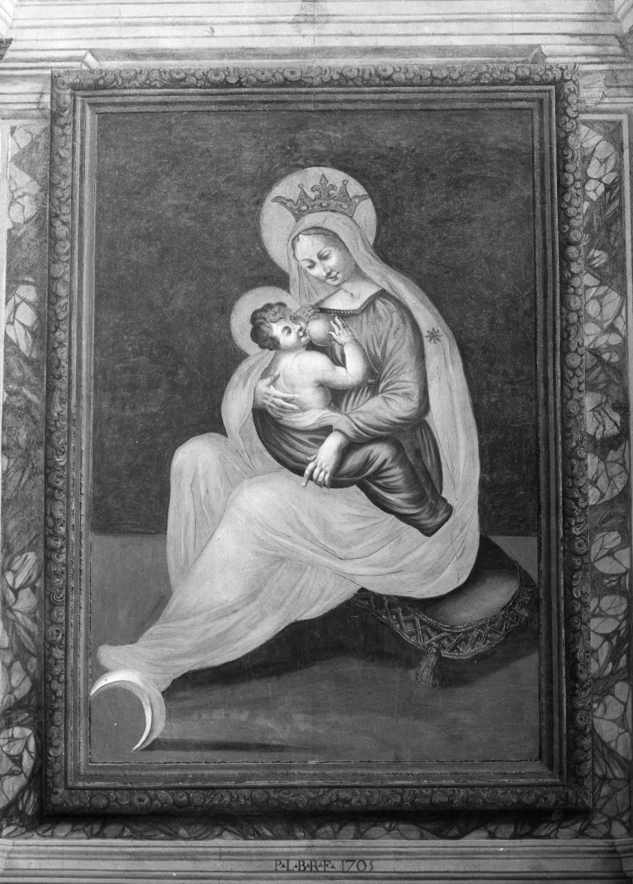 Madonna dell'Umiltà (decorazione pittorica) - ambito toscano (sec. XVIII)