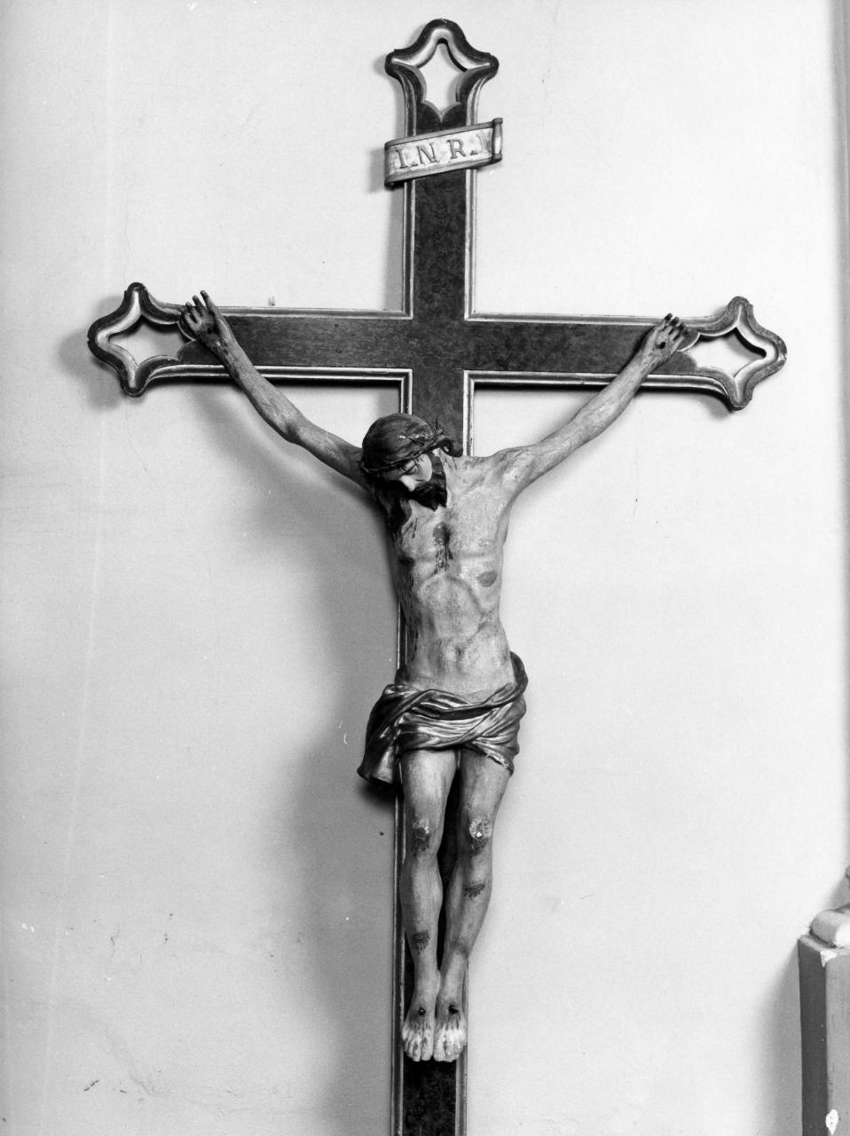 Cristo crocifisso (croce processionale) - ambito toscano (seconda metà sec. XIX)