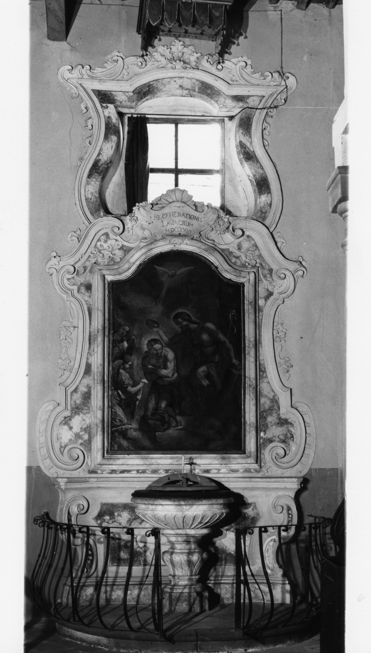 mostra di fonte battesimale - bottega toscana (sec. XVIII)