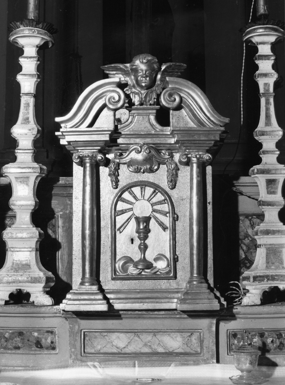 tabernacolo - a frontale architettonico - bottega toscana (sec. XVIII)