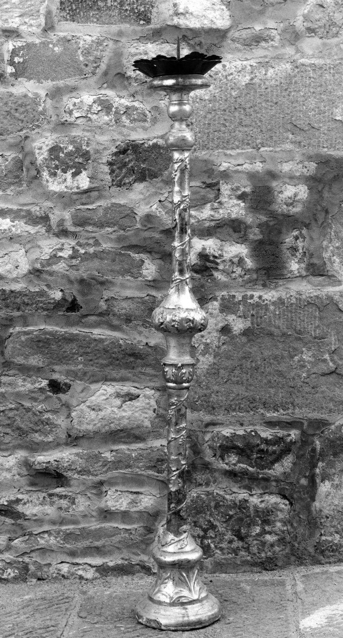 candelabro da chiesa, serie - bottega toscana (seconda metà sec. XVIII)