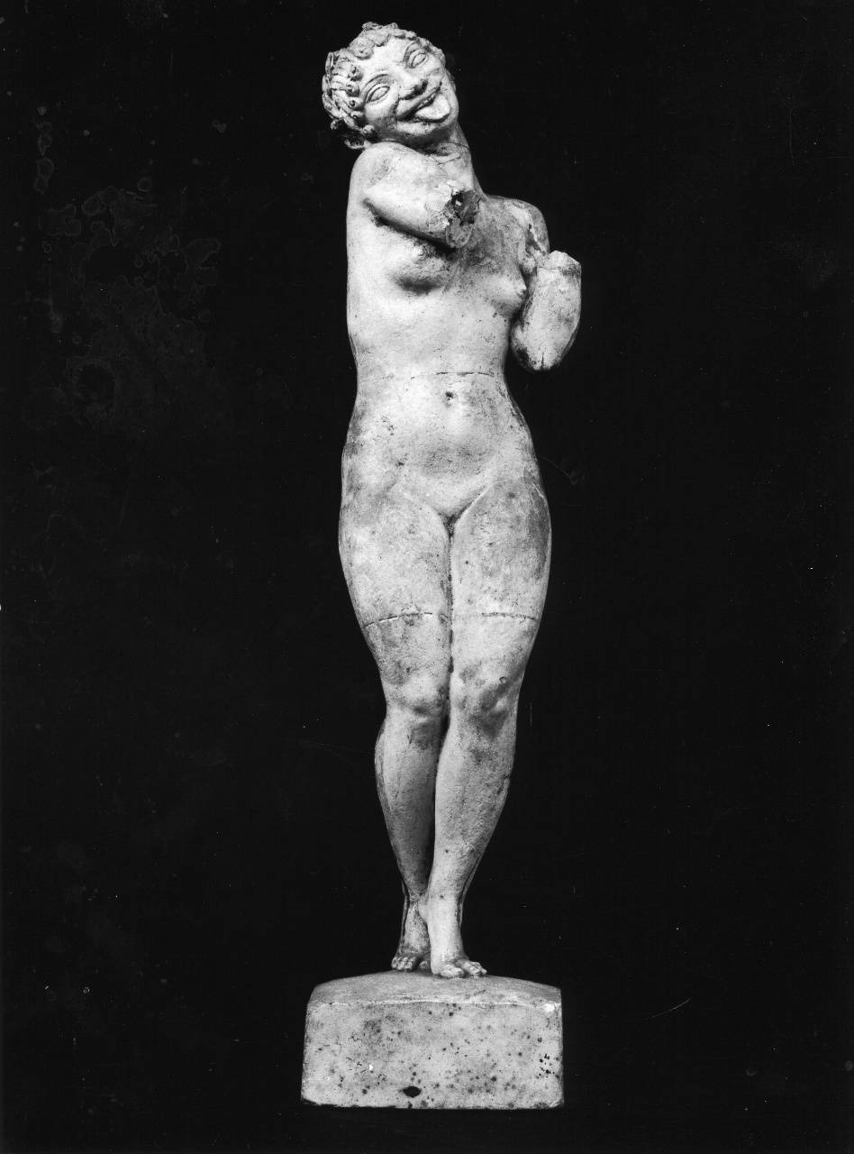 Danzatrice con maschera di Medusa, figura femminile nuda (statuetta) di Andreotti Libero (sec. XX)