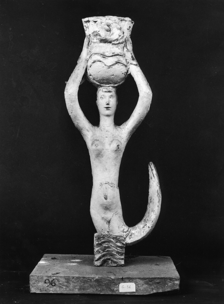 sirena con vaso sulla testa (scultura) di Andreotti Libero (sec. XX)