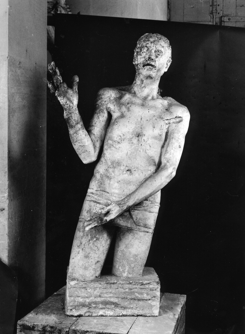 Brandano pescatore, figura maschile (scultura) di Andreotti Libero (sec. XX)