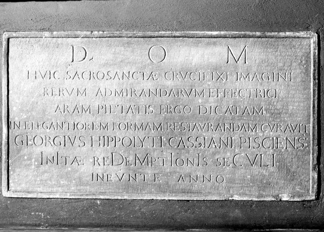 lapide - bottega toscana (sec. XVII)