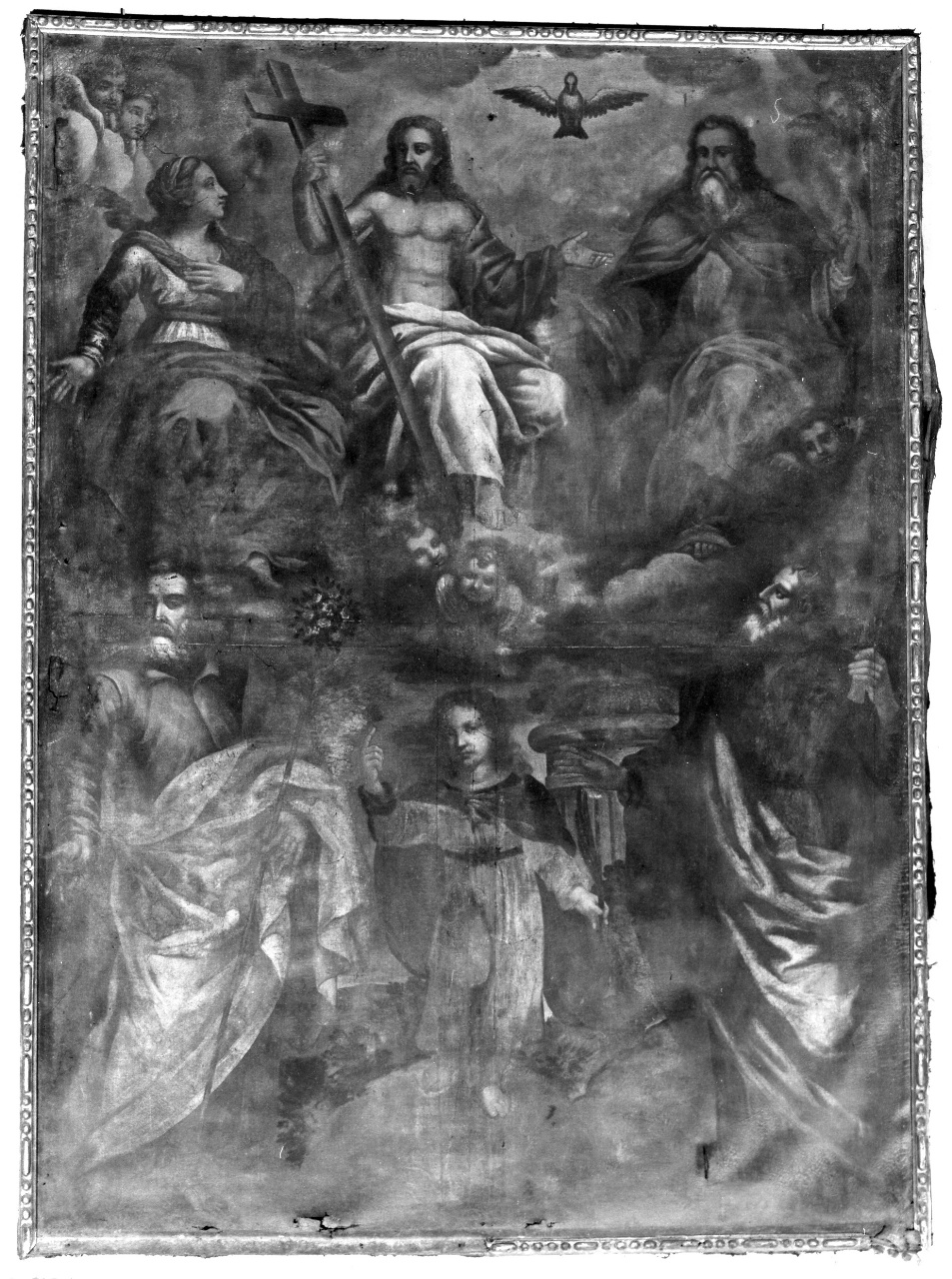 Trinità con la Madonna e Santi (dipinto) - ambito toscano (sec. XVII)