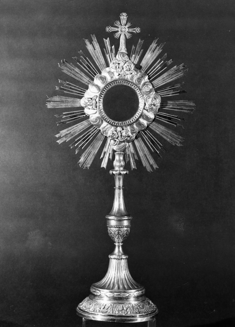ostensorio - bottega toscana (fine/inizio secc. XVIII/ XIX)