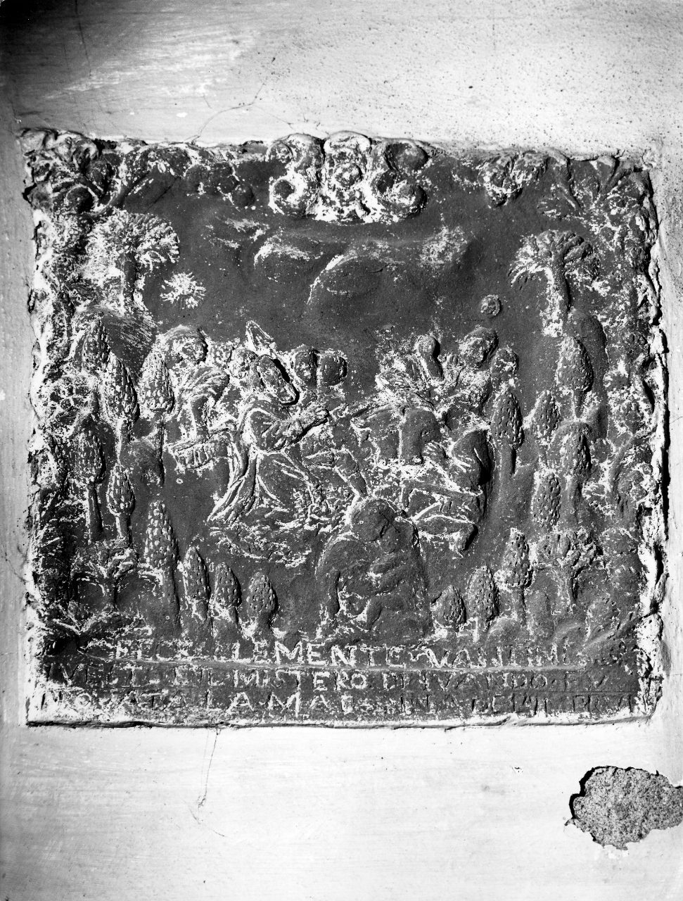 leggenda del ritrovamento della Madonna dell'Impruneta (rilievo) di Vantini Clemente (prima metà sec. XVIII)