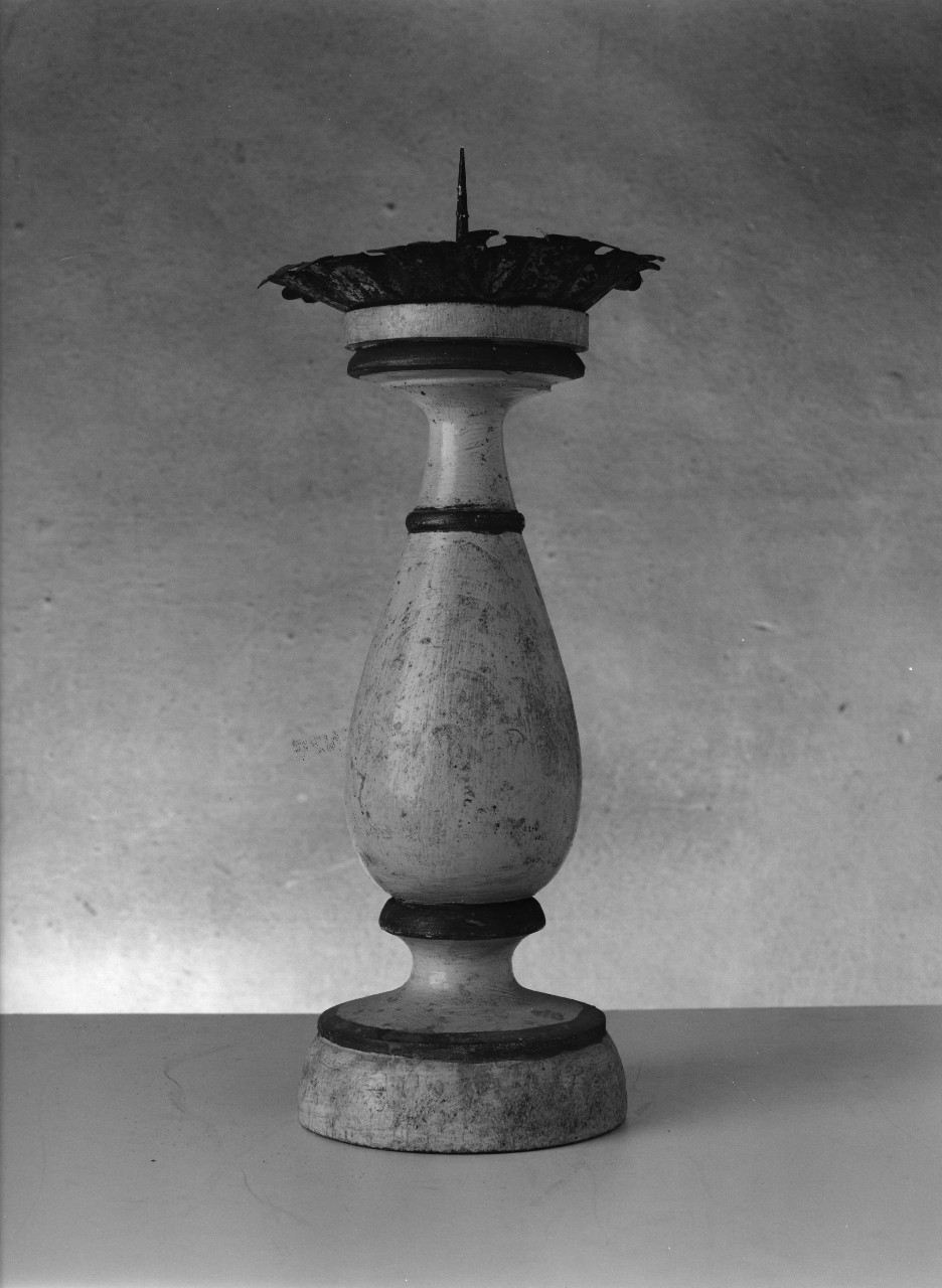 candeliere d'altare, serie - bottega toscana (prima metà sec. XIX)