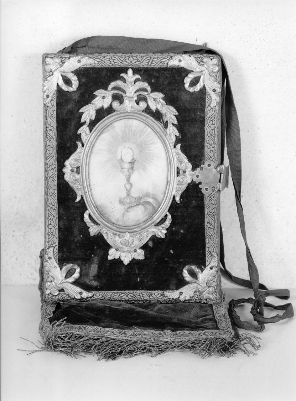 calice eucaristico (coperta di libro liturgico) - bottega toscana (sec. XVIII)