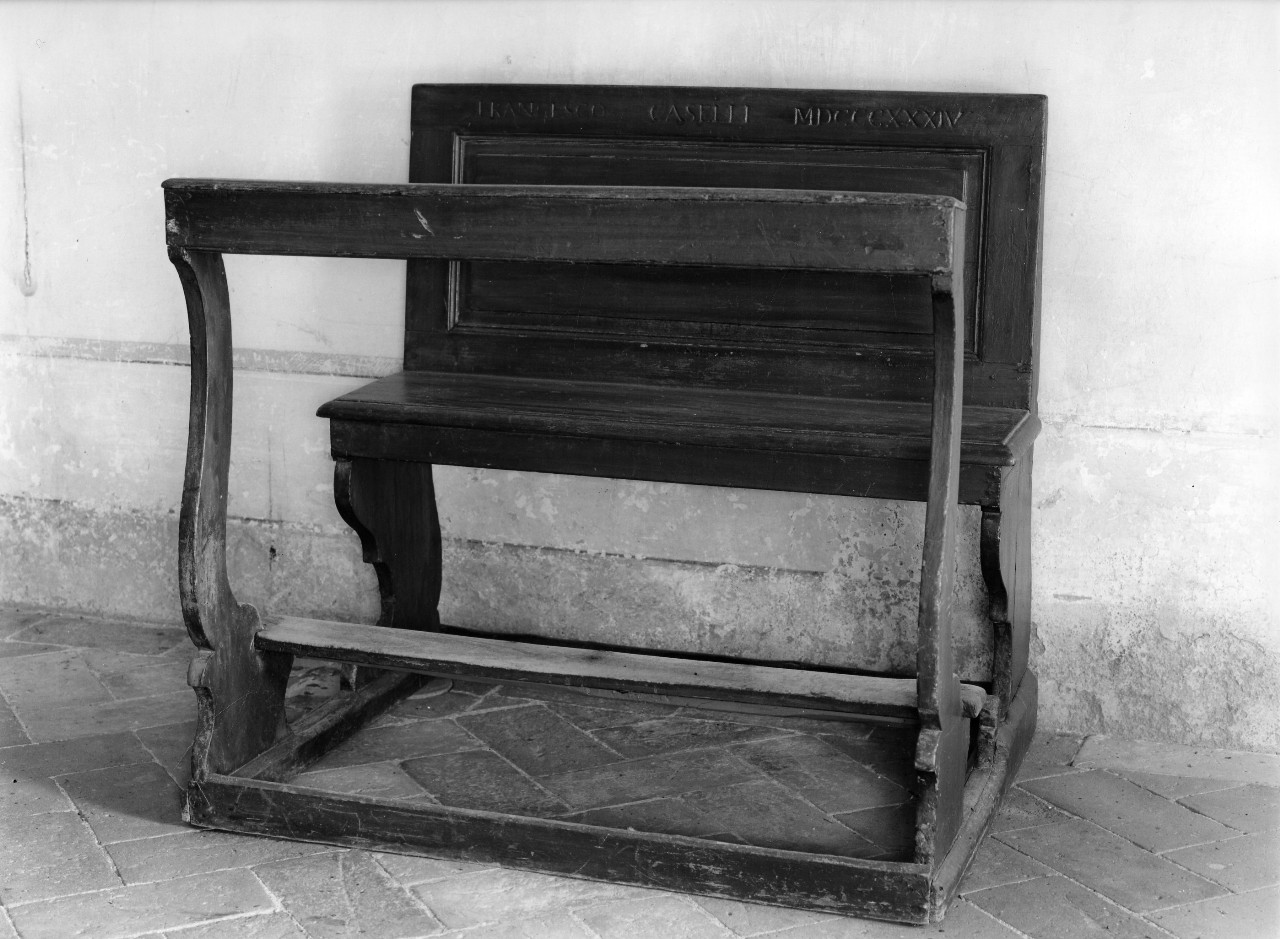 panca con inginocchiatoio - bottega toscana (sec. XIX)