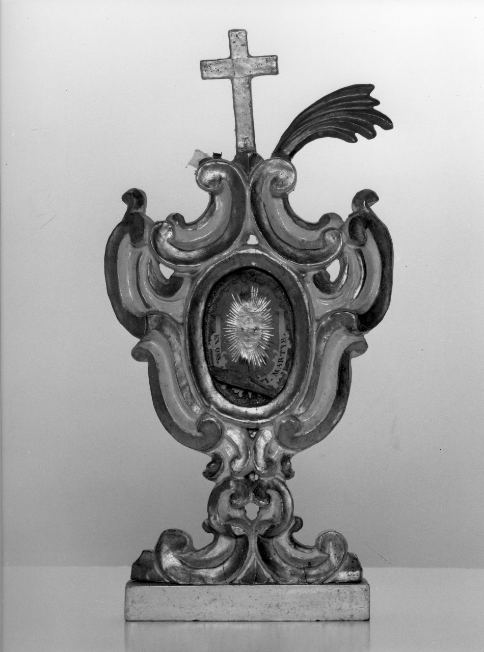 reliquiario - a ostensorio - bottega toscana (sec. XVIII)