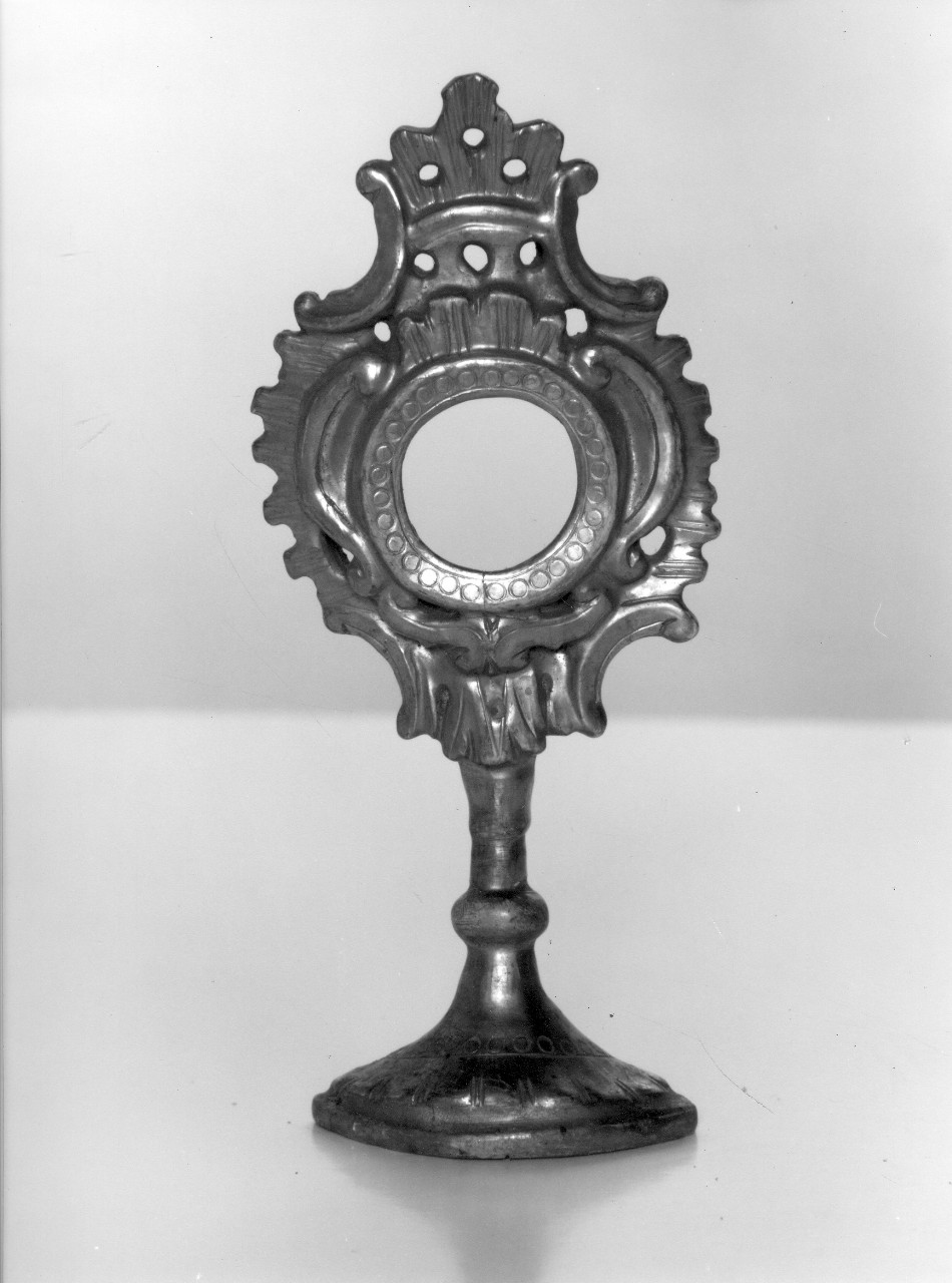 reliquiario - a ostensorio - bottega toscana (fine/inizio secc. XIX/ XX)
