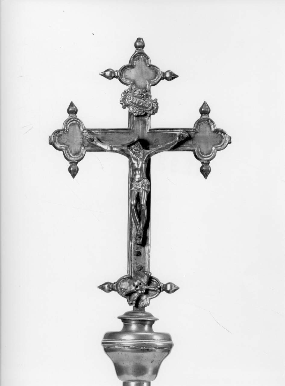 Cristo crocifisso (croce processionale) - bottega toscana (seconda metà sec. XVII)