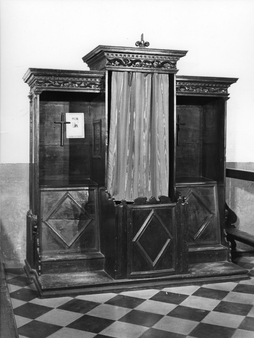 confessionale, serie - bottega toscana (inizio sec. XVII)