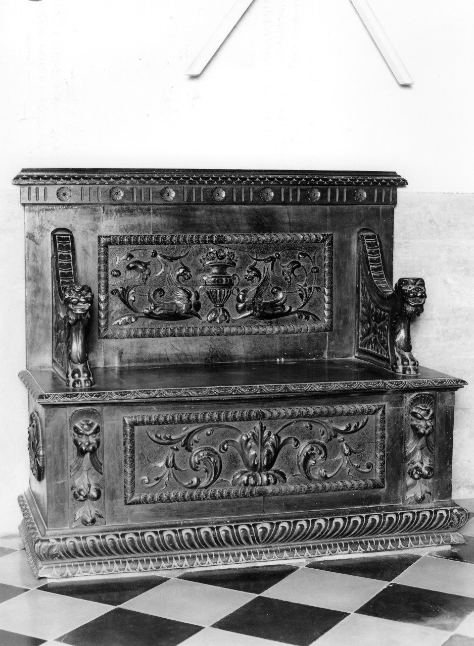 cassapanca - bottega toscana (seconda metà sec. XIX)