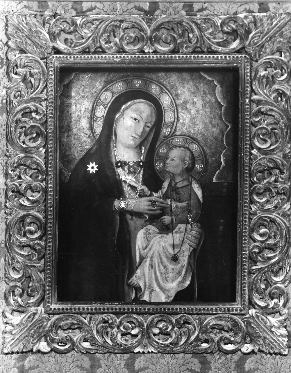 Madonna con Bambino (dipinto) di Franchi Rossello di Jacopo (attribuito) (prima metà sec. XV)