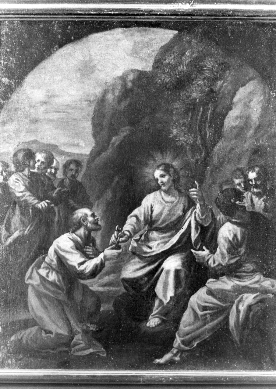 Cristo consegna le chiavi a San Pietro (dipinto) - ambito fiorentino (sec. XVIII)
