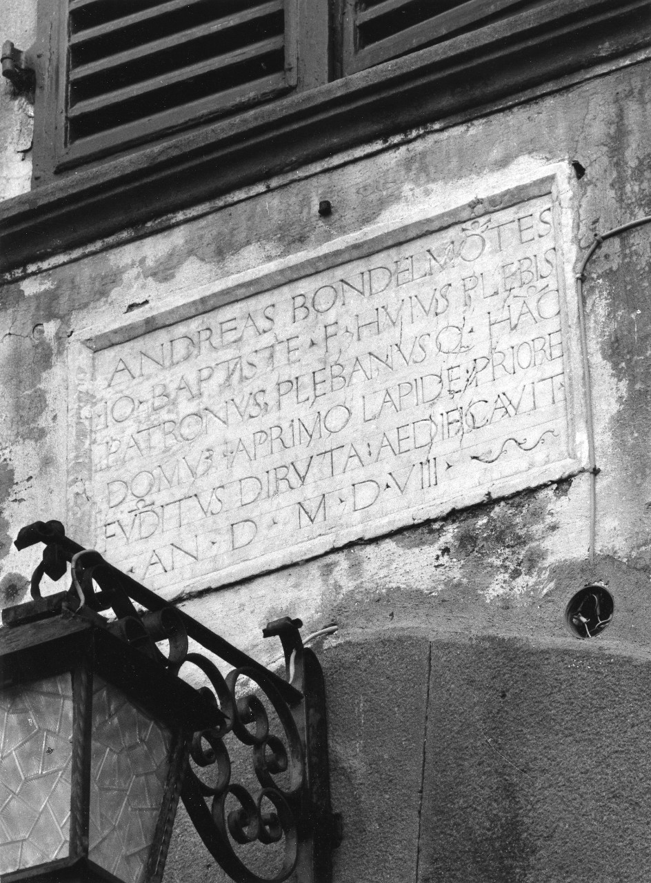 lapide documentaria - bottega toscana (sec. XVI)