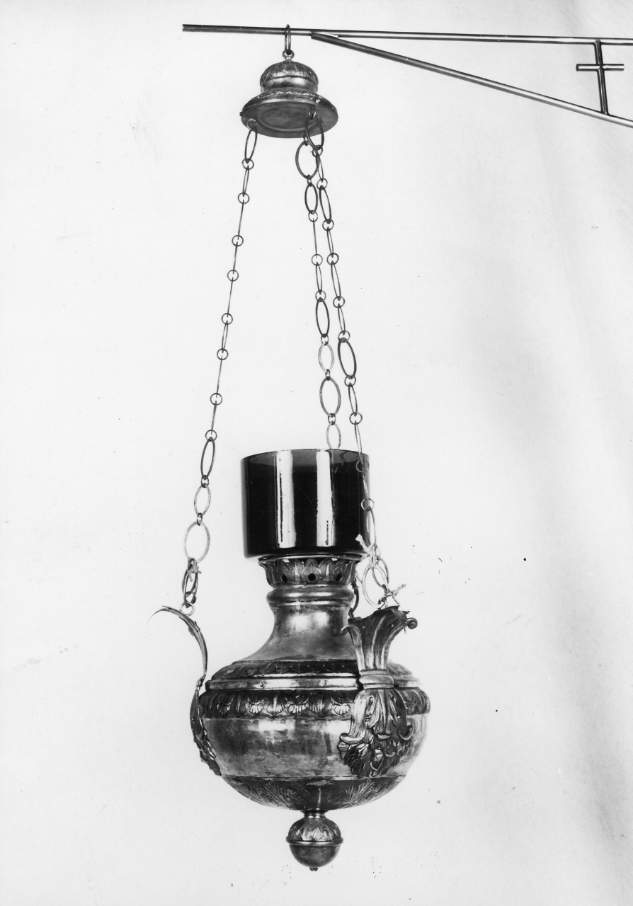 lampada pensile a vaso - bottega toscana (sec. XIX)
