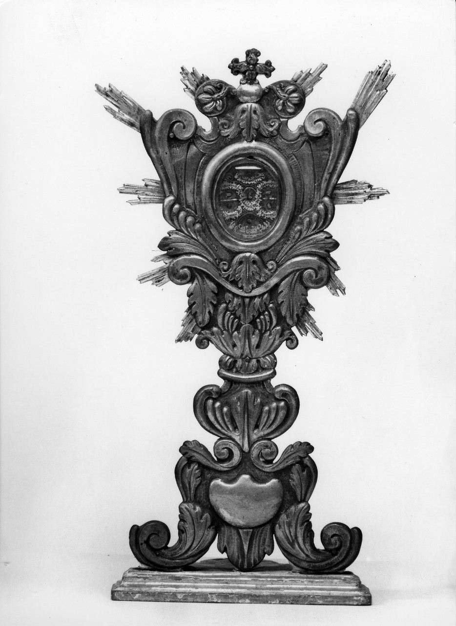 reliquiario - a ostensorio - bottega toscana (inizio sec. XIX)