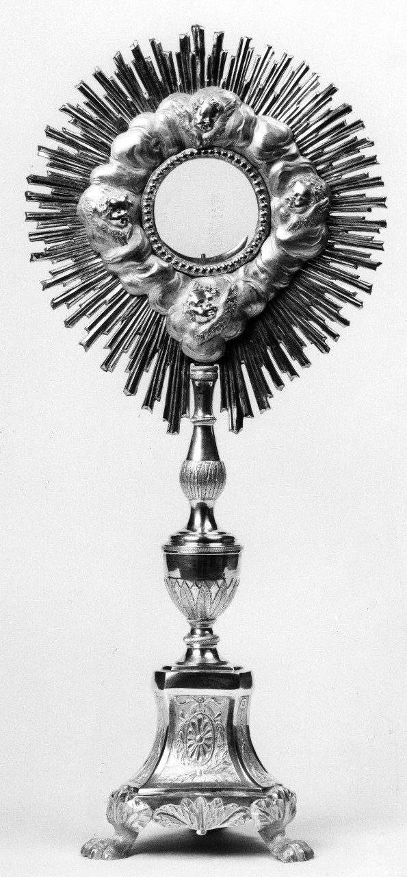 ostensorio - a raggiera - bottega toscana (prima metà sec. XIX)