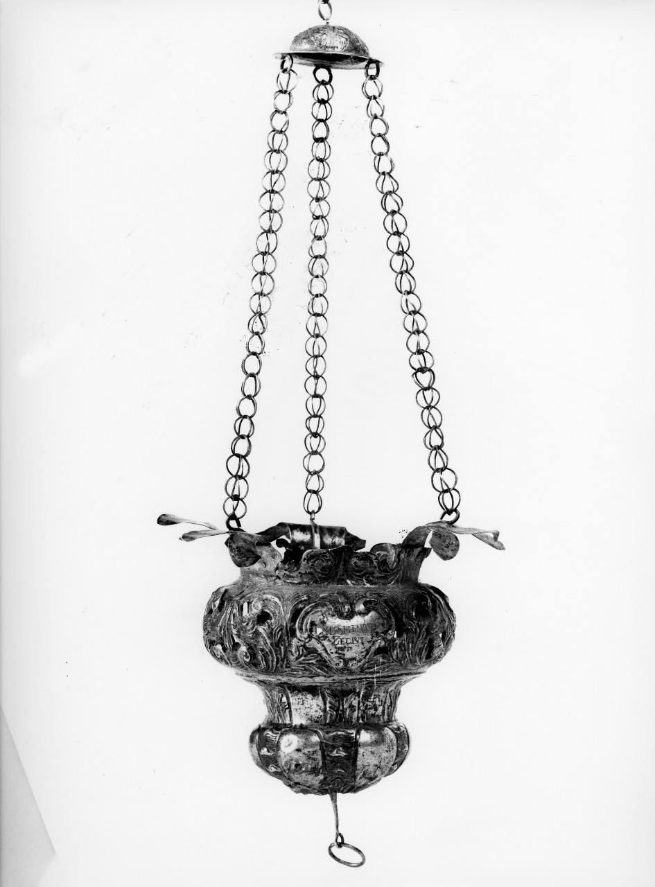 lampada pensile a vaso - bottega toscana (sec. XVIII)