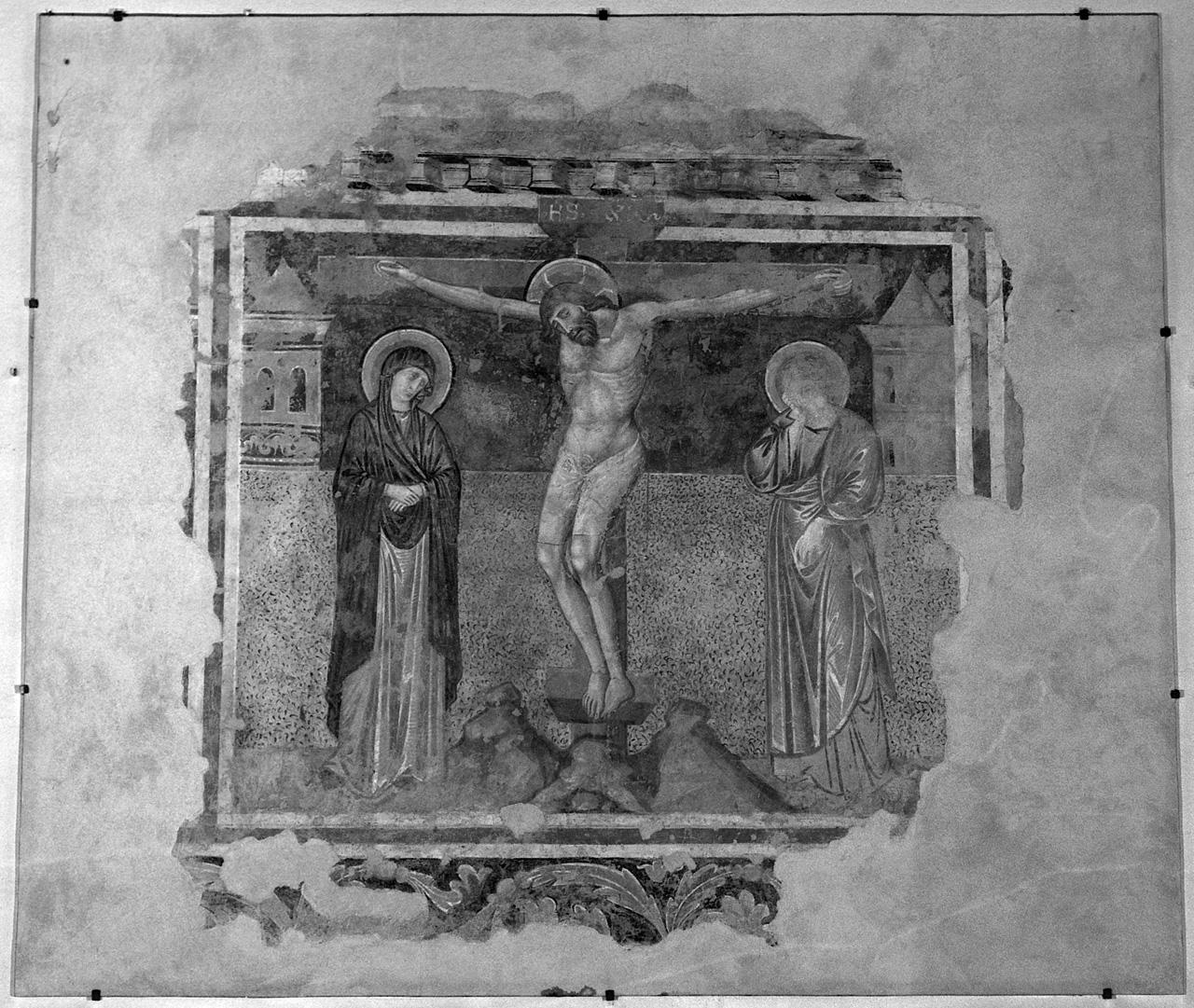 crocifissione di Cristo (dipinto) di Corso di Buono (?) (cerchia) (secc. XIII/ XIV)