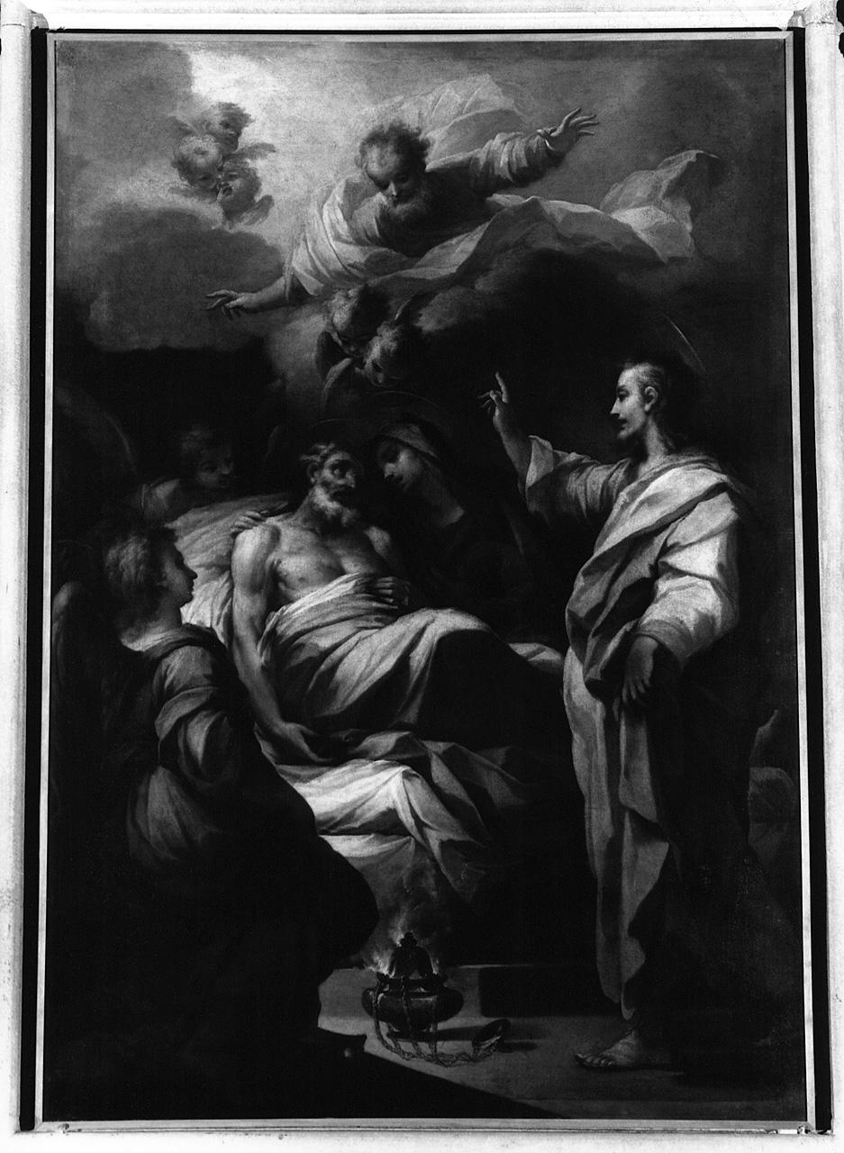morte di San Giuseppe (dipinto) di Sacconi Carlo (sec. XVIII)