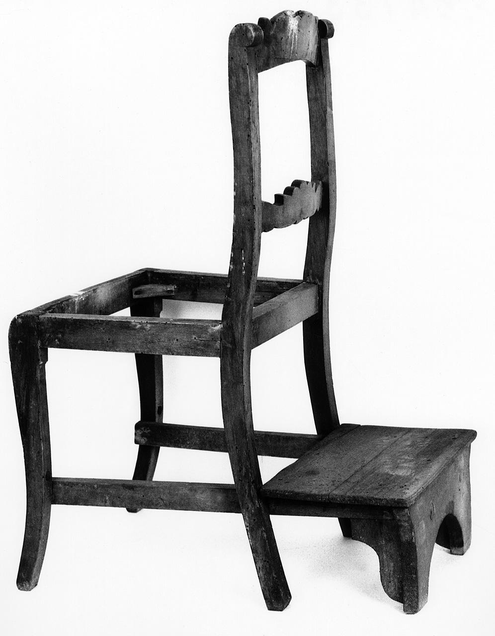 sedia con inginocchiatoio, serie - bottega toscana (prima metà sec. XX)