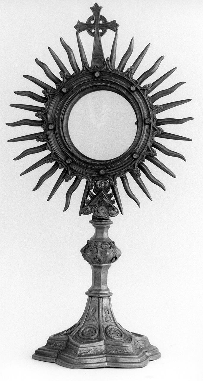 ostensorio - a raggiera - produzione toscana (prima metà sec. XX)