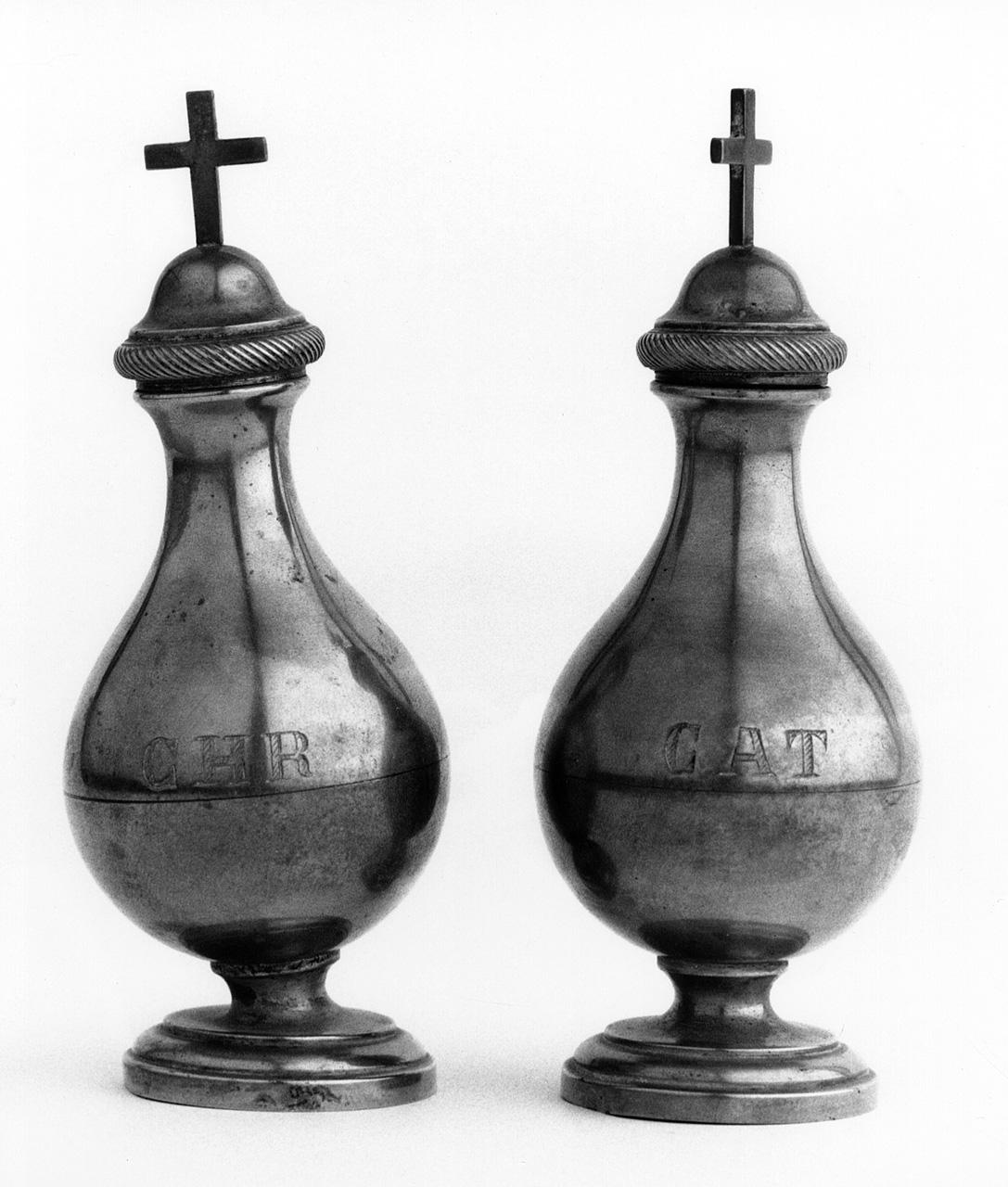 vasetti per oli santi - bottega toscana (sec. XIX)