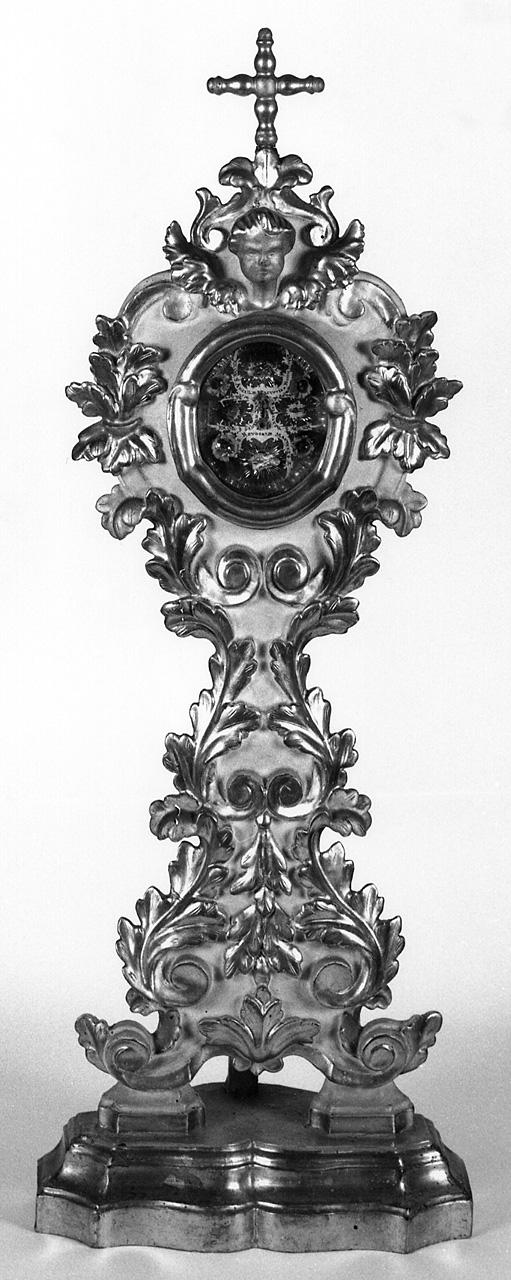 reliquiario - a ostensorio, serie - bottega toscana (secc. XVIII/ XIX)