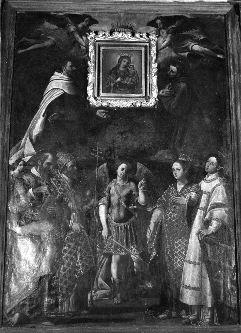 San Michele Arcangelo e Santi (dipinto) di Gemignani Alessio (sec. XVII)